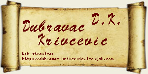 Dubravac Krivčević vizit kartica